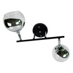 Люстра в стиле модерн Экономсвет 12107/2BK+CR CR+CL