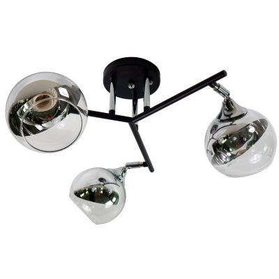 Люстра в стиле модерн Экономсвет 12107/3BK+CR CR+CL Люстра в стиле модерн Экономсвет 12107/3BK+CR CR+CL