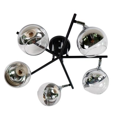 Люстра в стиле модерн Экономсвет 12107/5BK+CR CR+CL Люстра в стиле модерн Экономсвет 12107/5BK+CR CR+CL