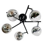 Люстра в стиле модерн Экономсвет 12107/5BK+CR CR+CL