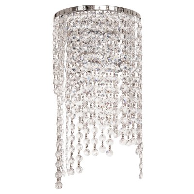 Светильник бра с хрусталем 12109B/2w L CR WT Экономсвет