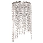 Светильник бра с хрусталем 12109B/2w L CR WT Экономсвет