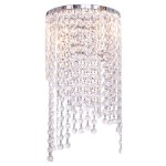Светильник бра с хрусталем 12109B/2w L CR WT Экономсвет
