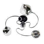 Люстра в стиле модерн Экономсвет 12113/3BK+CR CR+CL