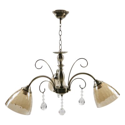 Люстра классическая с хрусталем Экономсвет 12116/3ZAB AMB