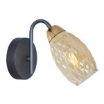 Светильник бра классическое Экономсвет 12126/1wBK+FGD AMB