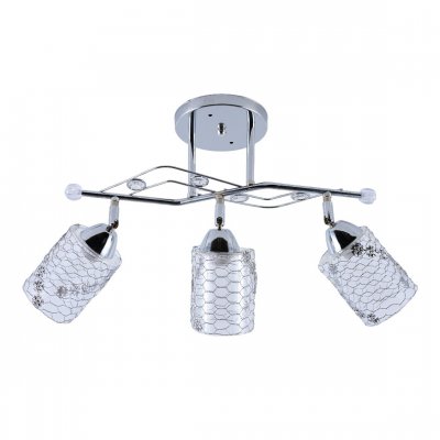 Люстра эконом 12165/3CR CL+CR ЭкономСвет