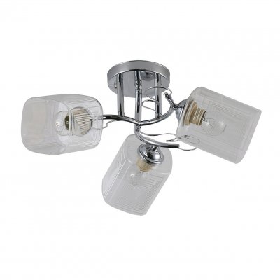 Люстра эконом 12175/3CR CL+WT ЭкономСвет