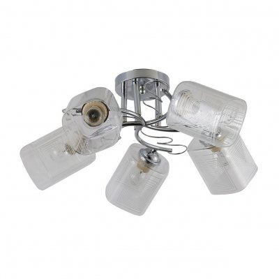 Люстра эконом 12175/5CR CL+WT ЭкономСвет