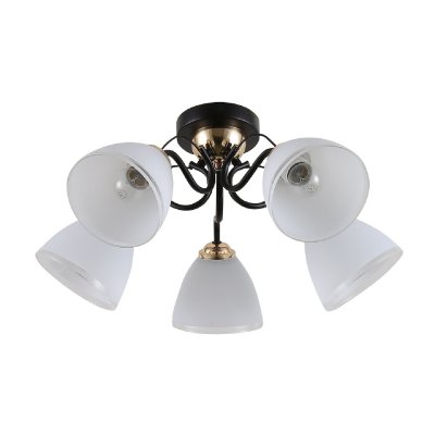 Люстра эконом 12182/5MBK+FGD WT ЭкономСвет