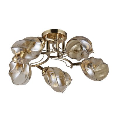 Люстра эконом 12186/5GD AMB ЭкономСвет