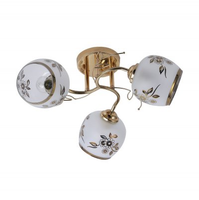 Люстра эконом 12201/3FGD WT+GD ЭкономСвет