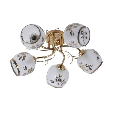 Люстра эконом 12201/5FGD WT+GD ЭкономСвет