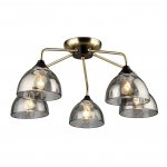 Люстра в стиле модерн 12254/5AB+BK GR ЭкономСвет