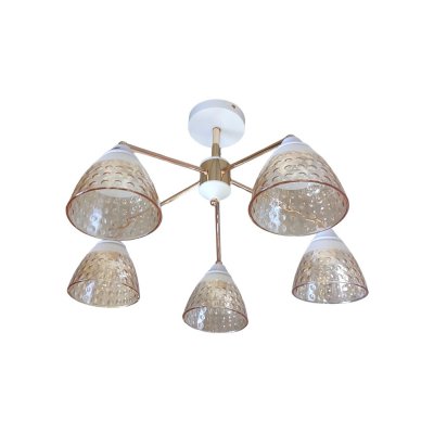 Люстра в стиле модерн 12255/5WT+FGD BR+WT Экономсвет