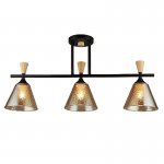 Люстра в стиле модерн 12256/3BK+WD BR ЭкономСвет