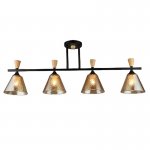 Люстра в стиле модерн 12256/4BK+WD BR ЭкономСвет