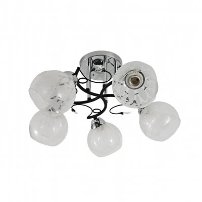 Люстра классическая 12263/5CR+BK WT+CL Экономсвет Люстра классическая 12263/5CR+BK WT+CL Экономсвет