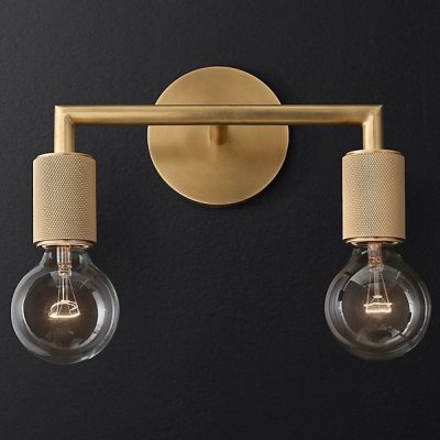 Бра RH Utilitaire Double Sconce Brass ImperiumLoft 123264-22