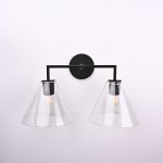 Бра RH Utilitaire Funnel Shade Double Sconce Black ImperiumLoft 123266-22