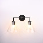 Бра RH Utilitaire Funnel Shade Double Sconce Black ImperiumLoft 123266-22