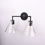 Бра RH Utilitaire Funnel Shade Double Sconce Black ImperiumLoft 123266-22