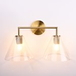 Бра RH Utilitaire Funnel Shade Double Sconce Brass ImperiumLoft 123267-22