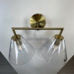 Бра RH Utilitaire Funnel Shade Double Sconce Brass ImperiumLoft 123267-22