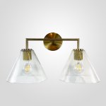 Бра RH Utilitaire Funnel Shade Double Sconce Brass ImperiumLoft 123267-22