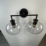 Бра RH Utilitaire Globe Shade Double Sconce Black ImperiumLoft 123272-22
