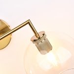 Бра RH Utilitaire Globe Shade Double Sconce Brass ImperiumLoft 123273-22