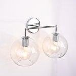 Бра RH Utilitaire Globe Shade Double Sconce Silver ImperiumLoft 123274-22