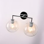 Бра RH Utilitaire Globe Shade Double Sconce Silver ImperiumLoft 123274-22