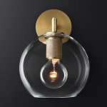 Бра RH Utilitaire Globe Shade Single Sconce Brass ImperiumLoft 123276-22