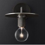 Бра RH Utilitaire Knurled Disk Shade Sconce Black ImperiumLoft 123281-22
