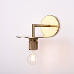 Бра RH Utilitaire Knurled Disk Shade Sconce Brass ImperiumLoft 123282-22