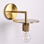 Бра RH Utilitaire Knurled Disk Shade Sconce Brass ImperiumLoft 123282-22