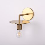 Бра RH Utilitaire Knurled Disk Shade Sconce Brass ImperiumLoft 123282-22