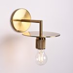 Бра RH Utilitaire Knurled Disk Shade Sconce Brass ImperiumLoft 123282-22
