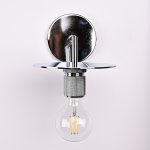 Бра RH Utilitaire Knurled Disk Shade Sconce Silver ImperiumLoft 123283-22