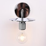 Бра RH Utilitaire Knurled Disk Shade Sconce Silver ImperiumLoft 123283-22