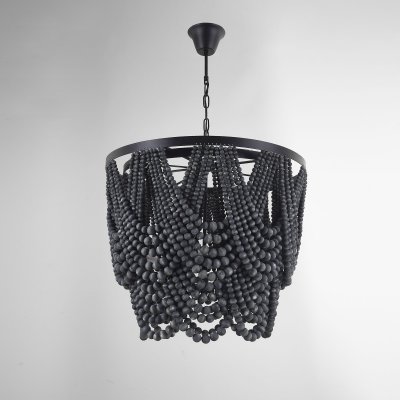 Подвесная Люстра Amelia Wood Bead Chandelier By Imperiumloft