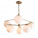 Люстра На Штанге Sphere Stem 6-Light Chandelier Bronze By Imperiumloft