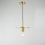 Подвесной светильник RH Utilitaire Disk Shade Pendant Brass ImperiumLoft 123643-22