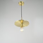 Подвесной светильник RH Utilitaire Disk Shade Pendant Brass ImperiumLoft 123643-22