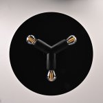 Люстра RH Utilitaire Disk Triple Pendant Black ImperiumLoft 123645-22