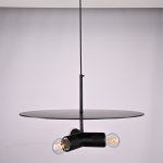 Люстра RH Utilitaire Disk Triple Pendant Black ImperiumLoft 123645-22