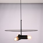 Люстра RH Utilitaire Disk Triple Pendant Black ImperiumLoft 123645-22