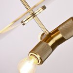 Люстра RH Utilitaire Disk Triple Pendant Brass ImperiumLoft 123646-22