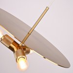 Люстра RH Utilitaire Disk Triple Pendant Brass ImperiumLoft 123646-22